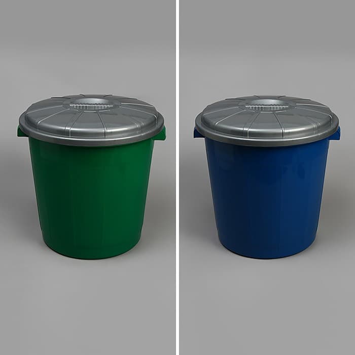 Бак хозяйственно - бытовой «Колор», 50 л, полипропилен, с крышкой, МИКС