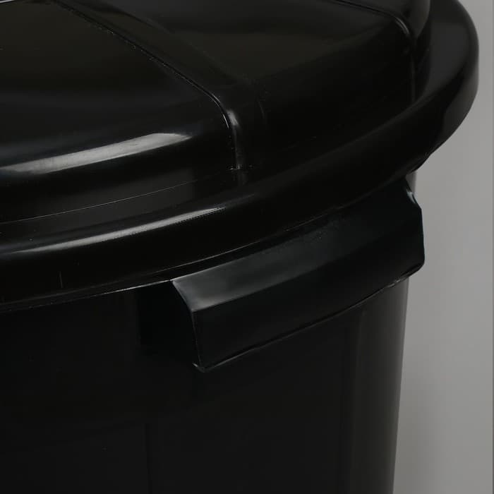 Бак хозяйственно - бытовой, 50 л, полипропилен, с крышкой, чёрный
