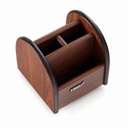 Органайзер 4 секции, серия Орех с кантом темным, вращение 12×12.5 см