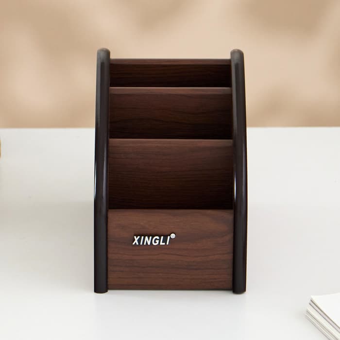 Органайзер 3 секции, серия Орех с кантом темным, 10×15.5 см