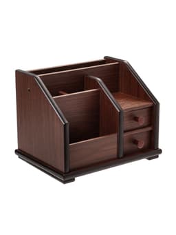 Органайзер 5 секций, 2 выдвижных ящика, серия Орех, с кантом тёмным, 14×19, МИКС