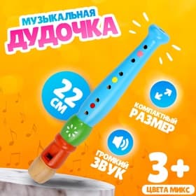 Музыкальная игрушка «Дудочка средняя», цвета МИКС