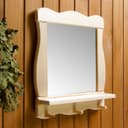 Зеркало для бани и сауны «Жизнь», 43×47×12 см, настенное, с полкой