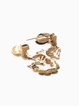 Брошь «Скорпион», белая в золоте