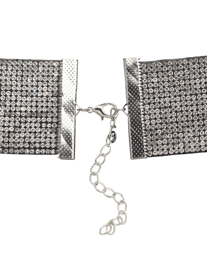 Чокер «Грация искры» широкий, цвет черно-серебряный, L=31 см