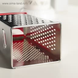 Тёрка с контейнером КВАРЦ «Универсал», 4 грани, 450 мл, 27×12 см, металл, МИКС