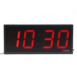 Часы электронные настенные «Соломон», таймер, секундомер, 26×4.5×60 см, красная индикация, черные