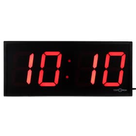 Часы электронные настенные «Соломон», таймер, секундомер, 26×4.5×60 см, красная индикация, черные