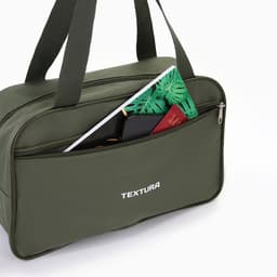 Сумка для обуви TEXTURA, на молнии наружный карман, размер 33×10×20 см, хаки