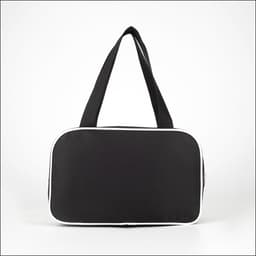 Сумка для обуви TEXTURA, на молнии наружный карман, размер 33×10×20 см, чёрная/белая