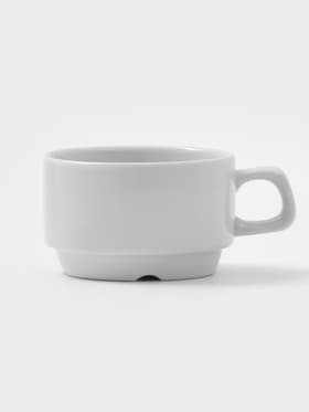 Чашка Дулевский фарфор «Белая», 170 мл, d=8.3 см, штабелируемая, белая