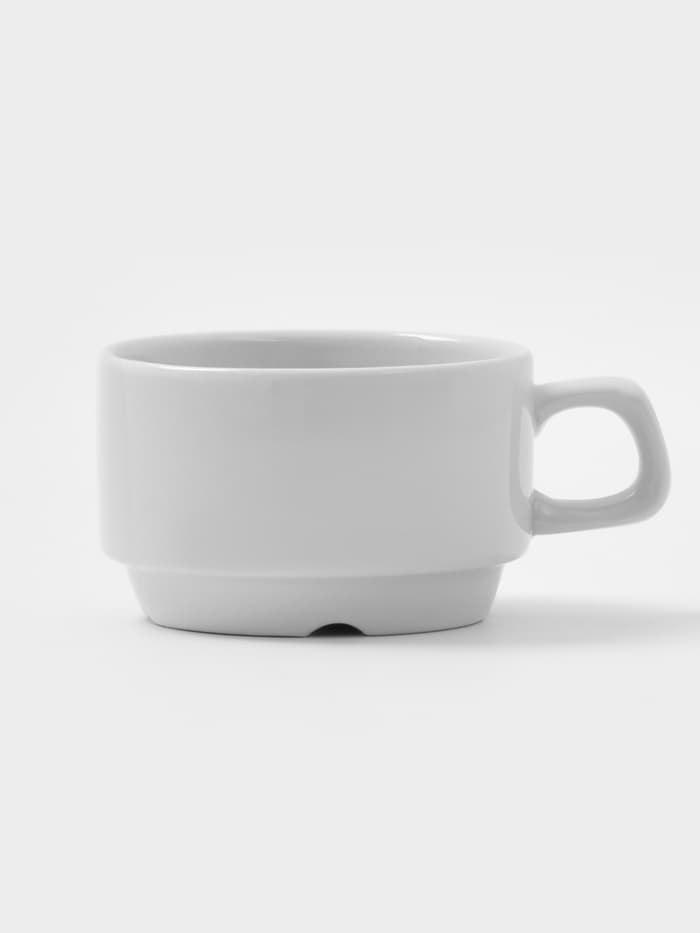 Чашка Дулевский фарфор «Белая», 170 мл, d=8.3 см, штабелируемая, белая