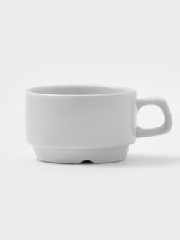 Чашка Дулевский фарфор «Белая», 170 мл, d=8.3 см, штабелируемая, белая