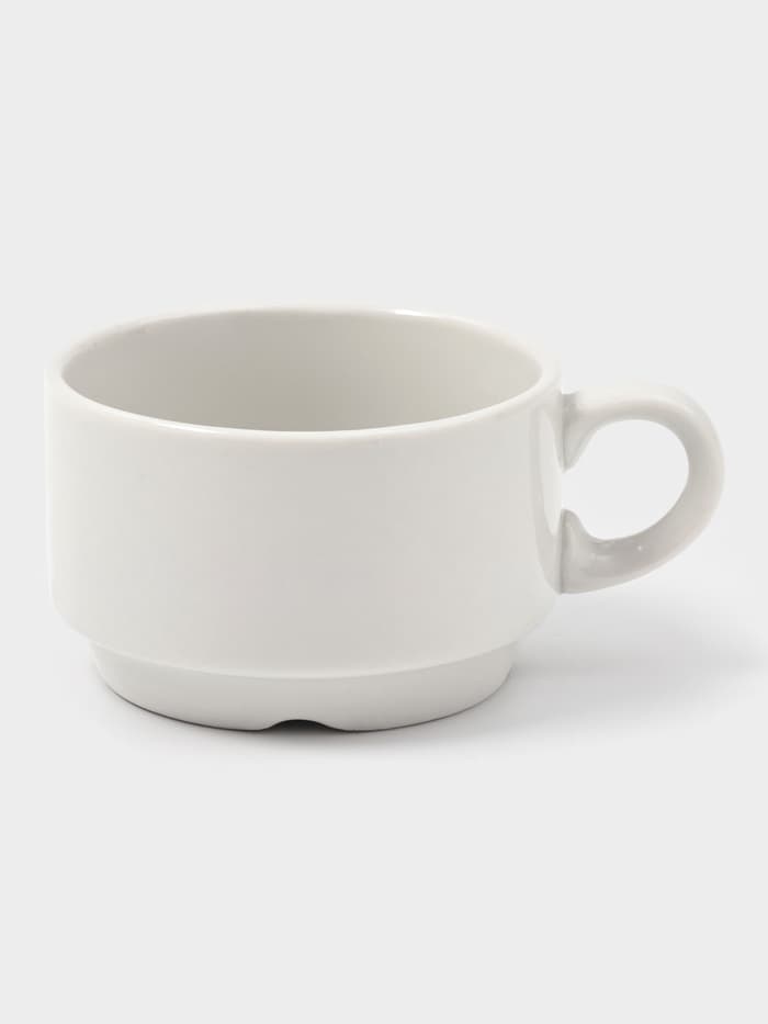 Чашка Дулевский фарфор «Белая», 170 мл, d=8.3 см, штабелируемая, белая