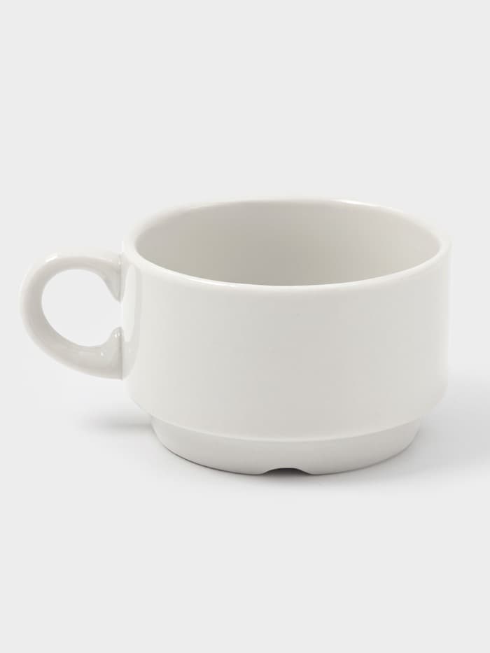 Чашка Дулевский фарфор «Белая», 170 мл, d=8.3 см, штабелируемая, белая