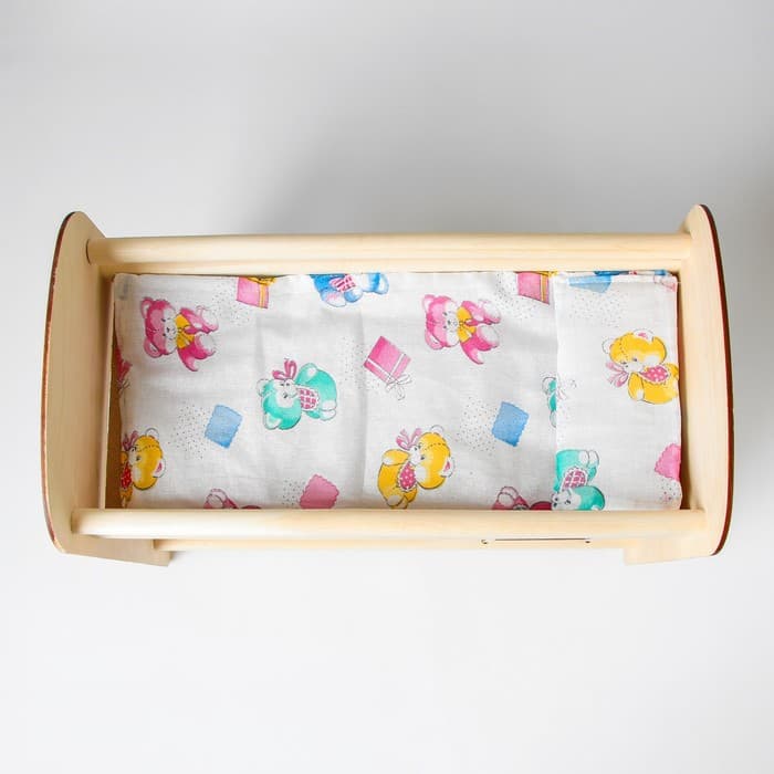 Кроватка для кукол «2-х ярусная», с постельным бельём