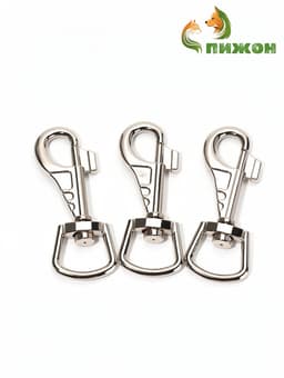 Карабин усиленный, 8.4 см, ширина проушины 2.3 см, металл