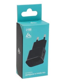 Сетевое зарядное устройство Luazon GQ-15, 1 USB, 1 А, чёрное