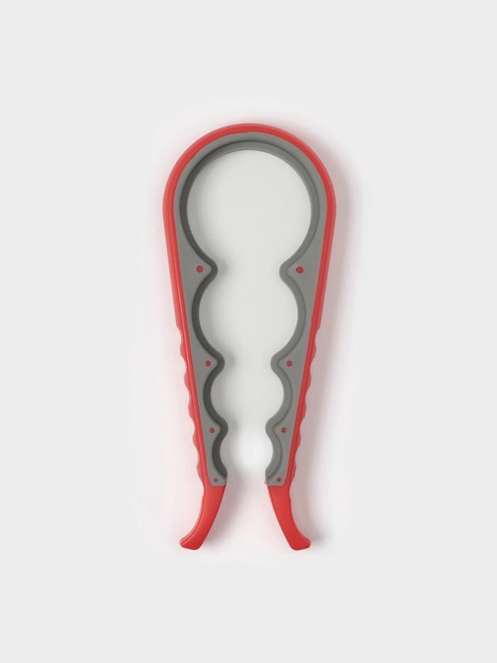 Многофункциональная открывашка для банок и бутылок, 22.5×9×2 см, красный