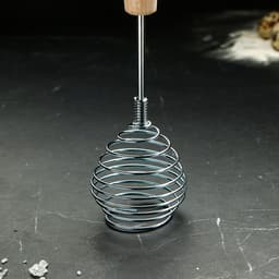 Венчик кухонный для взбивания TAS-PROM «Шар», 26 см, нержавеющая сталь, с деревянной ручкой