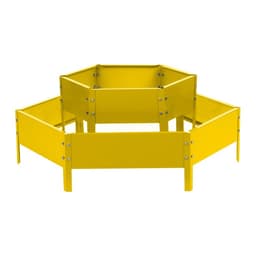 Клумба оцинкованная, 2 яруса, d=60–100 см, высота бортика 30 см, жёлтая, Greengo