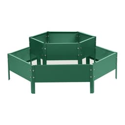 Клумба оцинкованная, 2 яруса, d=60–100 см, высота бортика 30 см, зелёная, Greengo