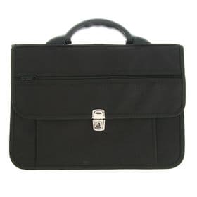 Портфель деловой 380×270×150 мм, текстильный, 3 отделения, К 1С14 «Павловск», чёрный