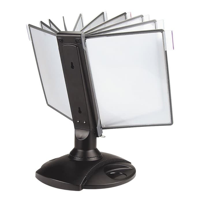 Демосистема настольная на 10 панелей вращающаяся, с 10 серыми панелями А4