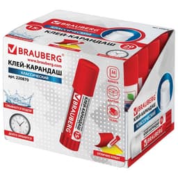 Клей-карандаш BRAUBERG, 15 г
