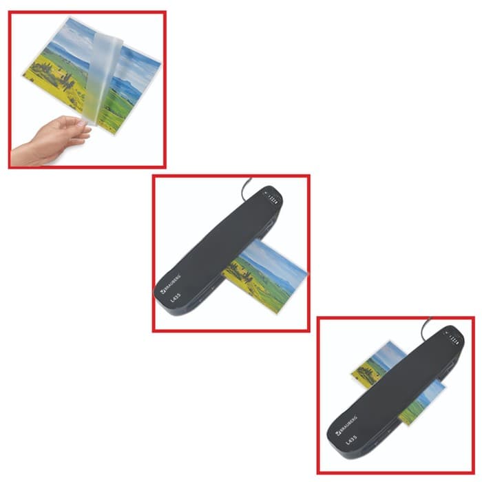 Пленка для ламинирования A4 216×303 мм, 75 мкм, 100 штук, глянцевые, BRAUBERG