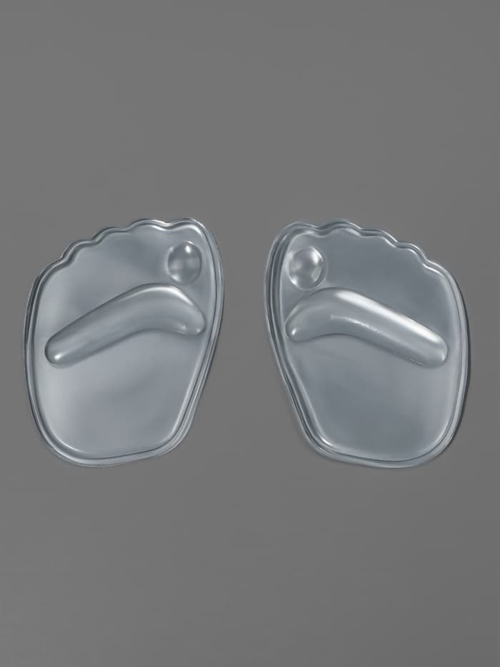 Полустельки для обуви, на клеевой основе, силиконовые, 9.5×6.5 см, пара, прозрачные