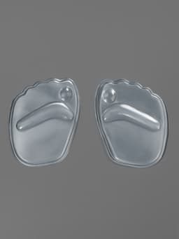 Полустельки для обуви, на клеевой основе, силиконовые, 9.5×6.5 см, пара, прозрачные