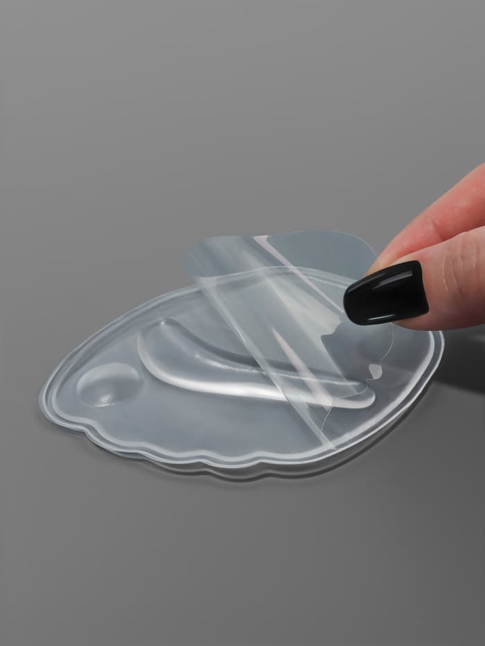 Полустельки для обуви, на клеевой основе, силиконовые, 9.5×6.5 см, пара, прозрачные