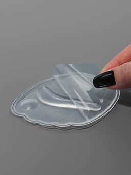 Полустельки для обуви, на клеевой основе, силиконовые, 9.5×6.5 см, пара, прозрачные