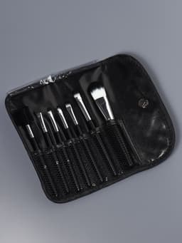 Набор кистей для макияжа SMOKY, 7 шт., футляр с кнопкой, чёрный