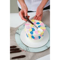 Лопатки - мастихины кондитерские Доляна, 22×2×1.5 см, набор 5 шт., нержавеющая сталь, коричневые