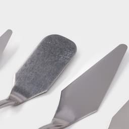 Лопатки - мастихины кондитерские Доляна, 22×2×1.5 см, набор 5 шт., нержавеющая сталь, коричневые