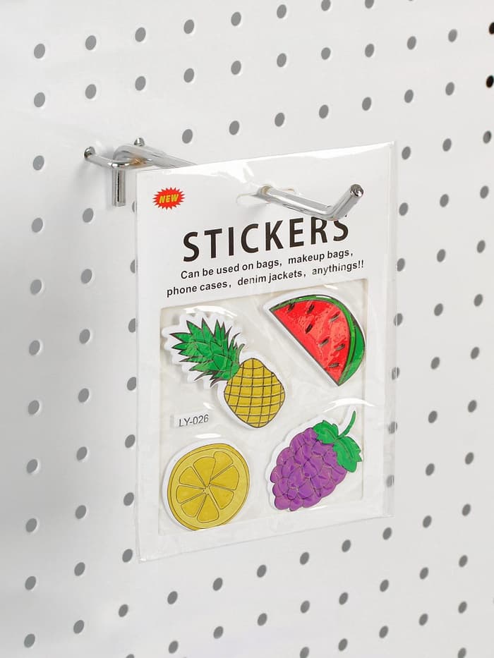 Крючок одинарный для металлической перфорированной панели, d=6 мм, L=15 см, шаг 25 мм, цвет хром