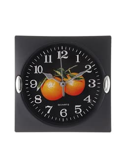 Часы настенные для кухни «Фрукты», для дома и дачи, 15×15 см, d=13 см, чёрные