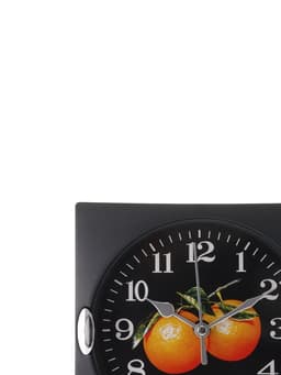 Часы настенные для кухни «Фрукты», для дома и дачи, 15×15 см, d=13 см, чёрные