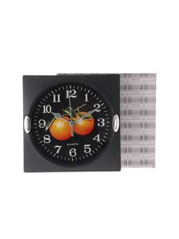 Часы настенные для кухни «Фрукты», для дома и дачи, 15×15 см, d=13 см, чёрные