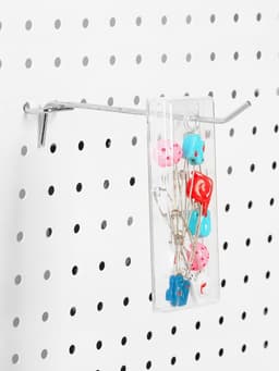 Крючок одинарный для металлической перфорированной панели, d=3.5 мм, L=5.5 см, цвет хром