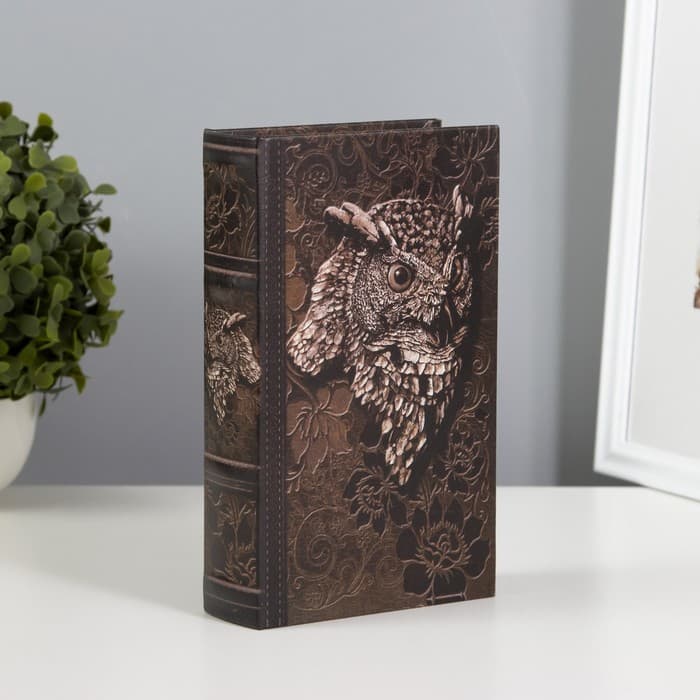 Шкатулка книга-сейф «Филин», дерево, 21×13×5 см