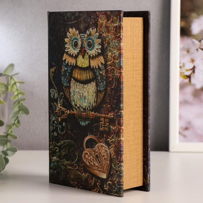 Шкатулка книга - сейф «Совушка с ключиком», 21×13×5 см