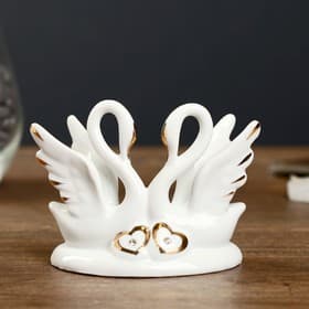 Фигурка под фарфор «2 лебедя изящество», стразы, 10×5×9 см