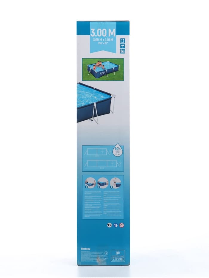 Бассейн каркасный Steel Pro, 300×201×66 см, прямоугольный, 56404 Bestway