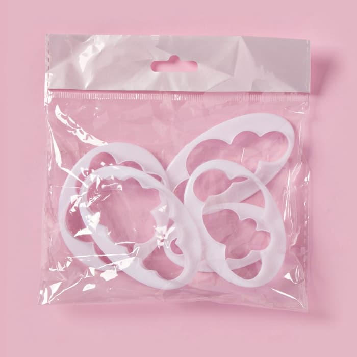 Формы для вырезания теста и мастики Доляна, набор 5 шт., 7.8×4.6×1 см, пластик, белые