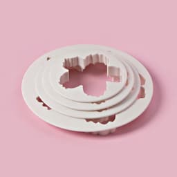 Формы для вырезания теста и мастики Доляна «Пионы», набор 4 шт.: d=8.5/10 /11.5/14.5 см, пластик, белые