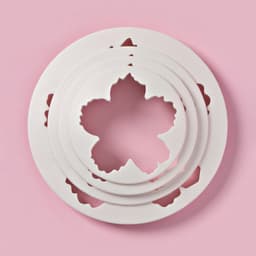 Формы для вырезания теста и мастики Доляна «Пионы», набор 4 шт.: d=8.5/10 /11.5/14.5 см, пластик, белые