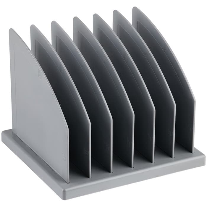 Лоток-сортер для журналов и бумаг сборный, 6 отделений, серый